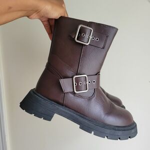 Brown Combat & Moto Boots